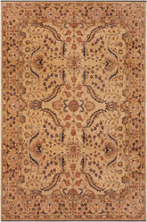 handmade Traditional Kafkaz Beige Tan Hand Knotted RECTANGLE 100% WOOL area rug 9 x 12